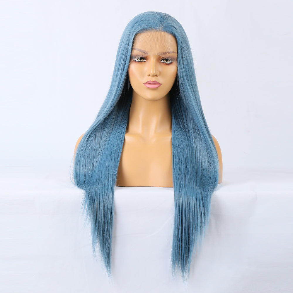 Long Straight Synthetic Cosplay Wig – Middle Part | Heat Resistant