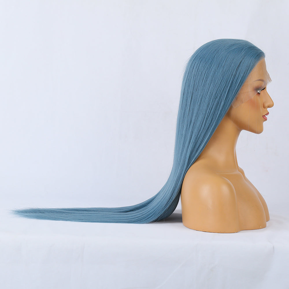 Long Straight Synthetic Cosplay Wig – Middle Part | Heat Resistant